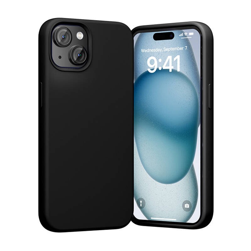 Vention KUFB0-20 Silikoneetui til iPhone 15 Plus (sort)