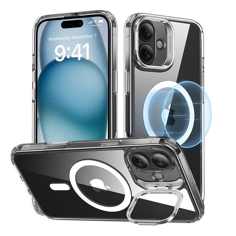 Classic Hybrid (HaloLock) ESR-kasse med stativ til iPhone 16 (klar)