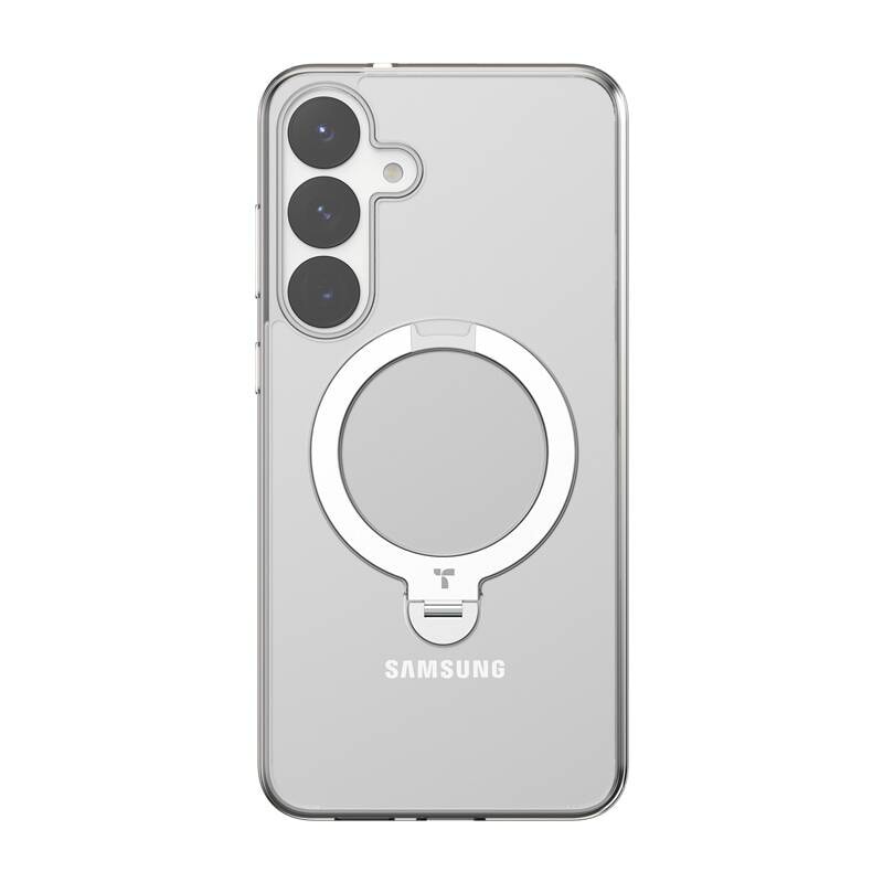 Torras Ostand Spin Series-teletaske til Samsung S25 (gennemsigtig)