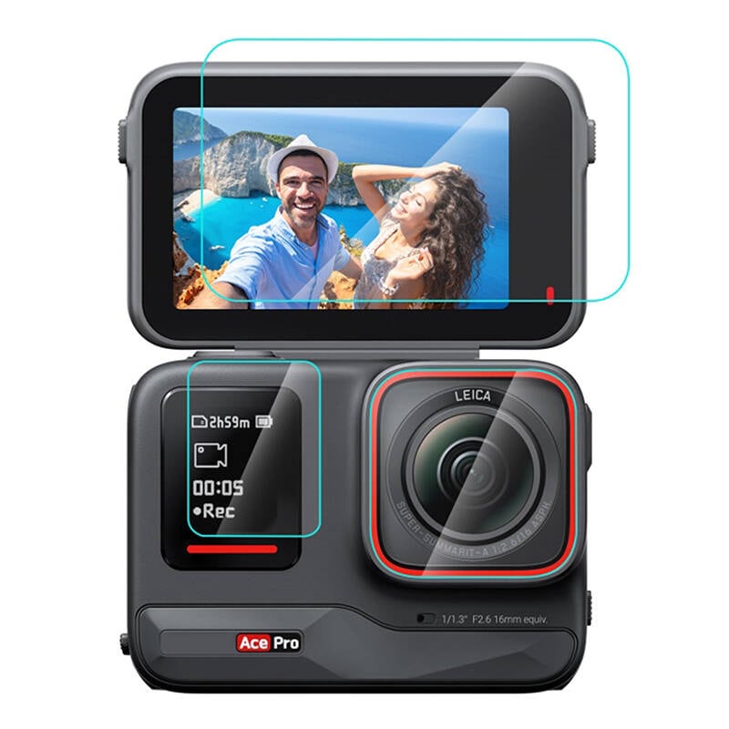 3 i 1 Film af hærdet glas PULUZ til Insta360 Ace Pro (PU951T)