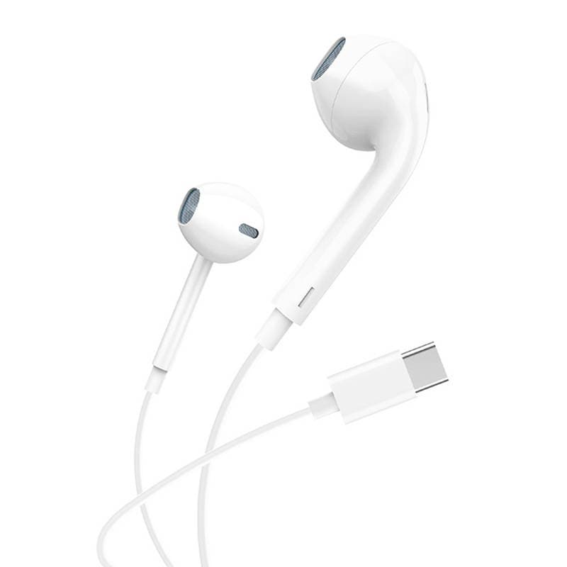 In-ear-hovedtelefoner, Foneng T15 med ledning, USB-C, 1,2 m (hvid)