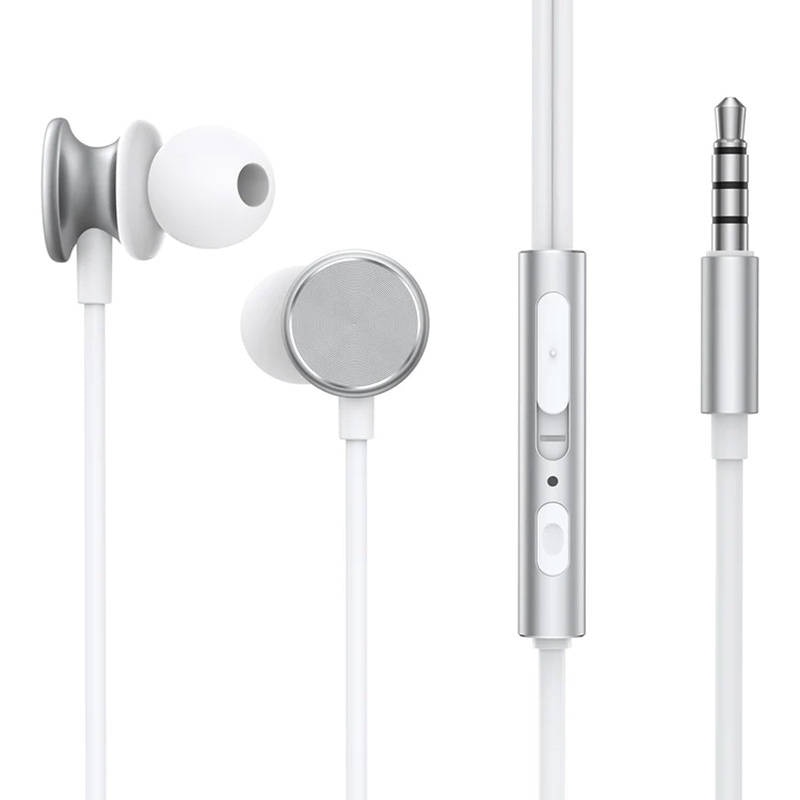 Høretelefoner med ledning JR-EW03, Half in Ear (sølv)