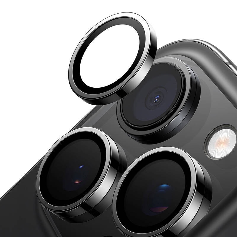 Lensguard-kameraglas til iPhone 16 Pro (sort)