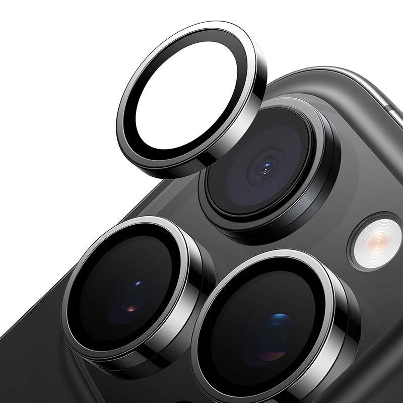 Lensguard-kameraglas til iPhone 16 ProMax (sort)