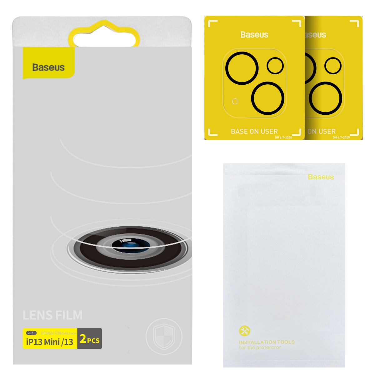 Baseus kameralinsefilm til iPhone 13/13 Mini (2 stk.)