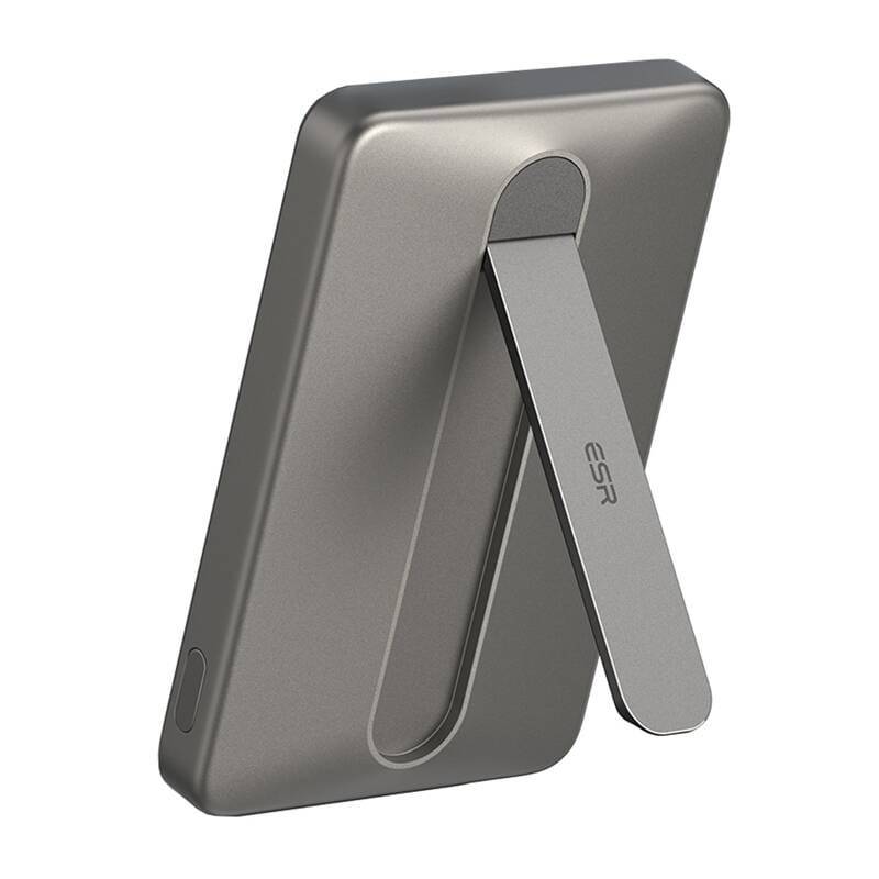 ESR Qi2 MagSlim 5000 mAh magnetisk powerbank med stander (sand)