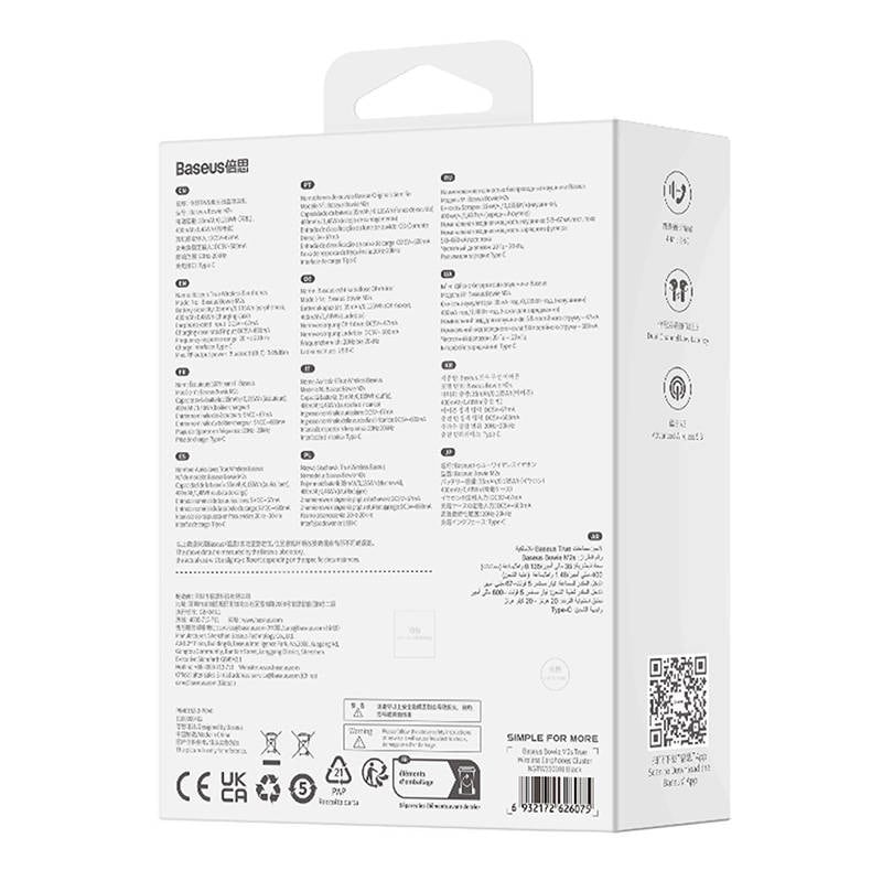 Høretelefoner TWS Baseus Bowie M2s (sort)