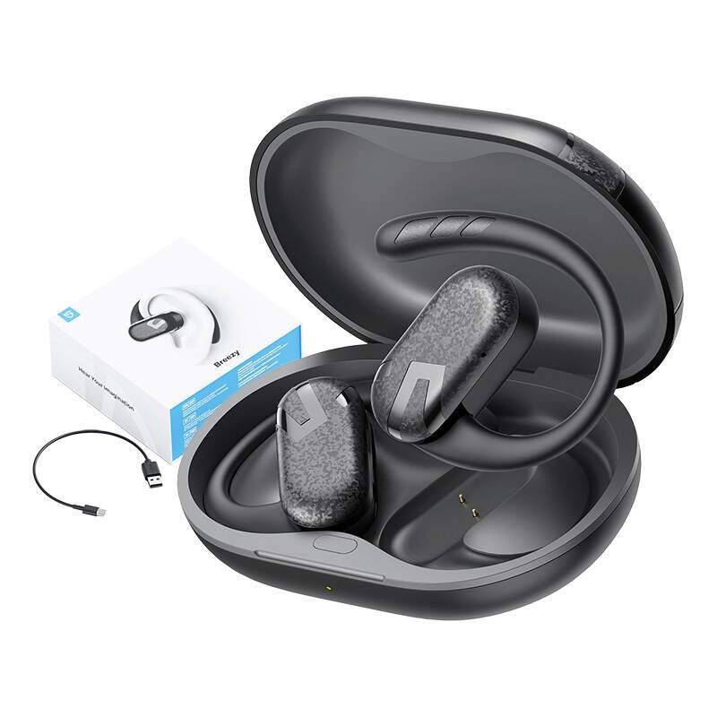 TWS Soundpeats Breezy-hovedtelefoner (sort)