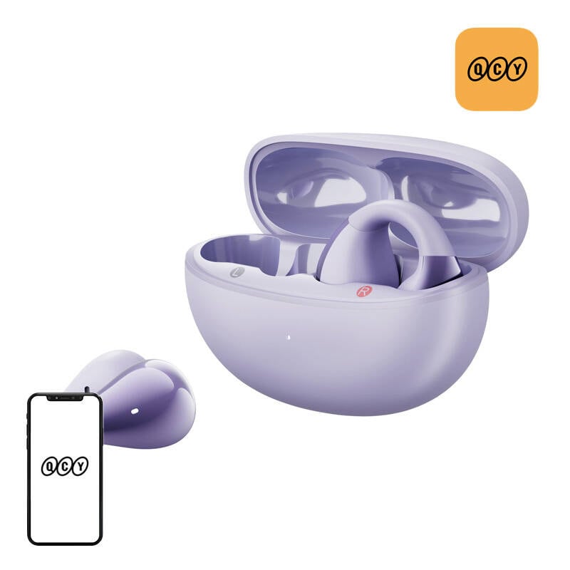 QCY Crossky Clip C30 hovedtelefoner (lilla)