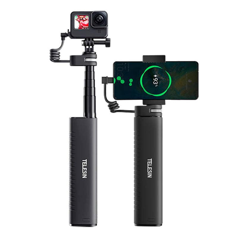 TELESIN Power grip selfie stick (med powerbank) TE-CSS-001