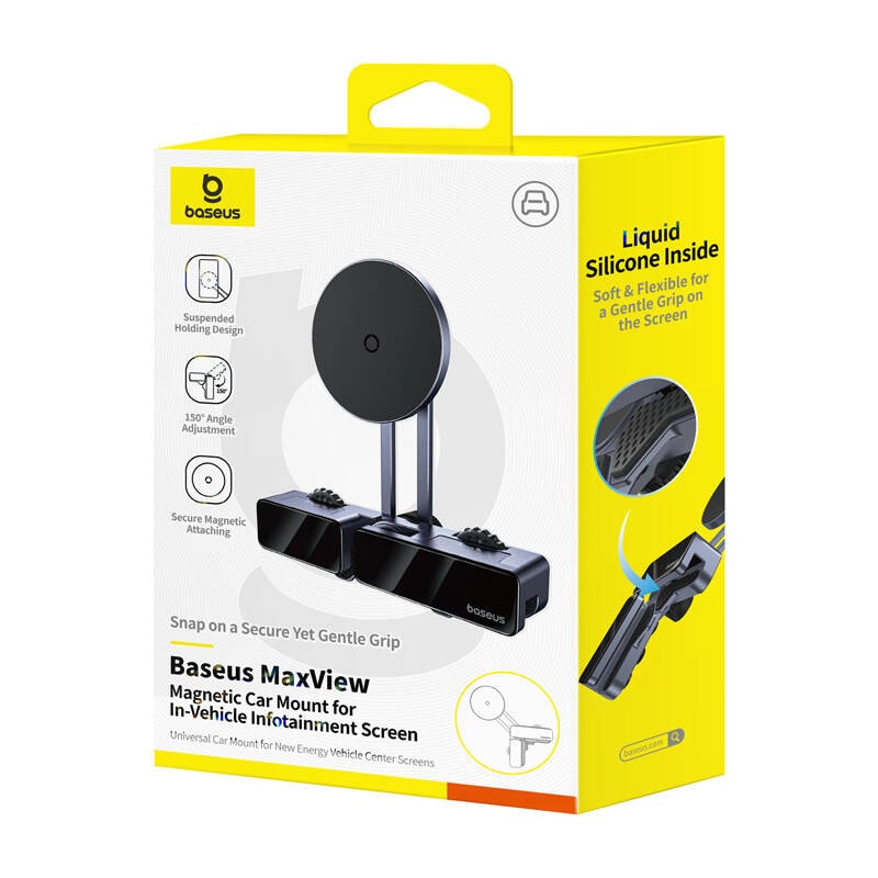 Baseus MaxView magnetisk skærmholder til bilen (grå)