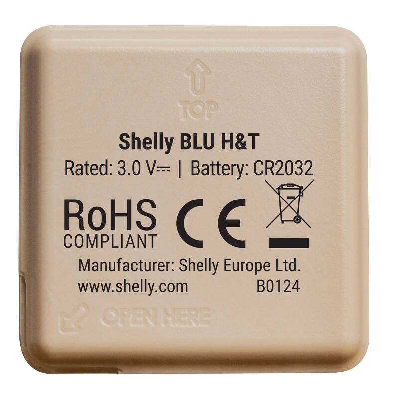 Shelly BLU H&T temperatur- og fugtighedssensor (mokka)