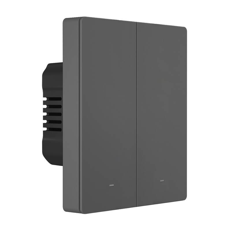 Smart WiFi-vægkontakt SONOFF M5-2C-80 (2-kanals, til ramme, grafit)