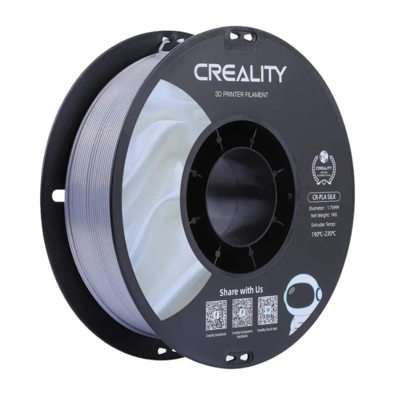 CR-Silk PLA Filament Creallity (Sølv)