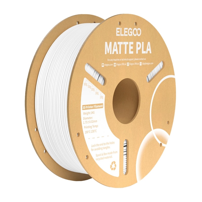 PLA Matte ELEGOO Filament (hvid)