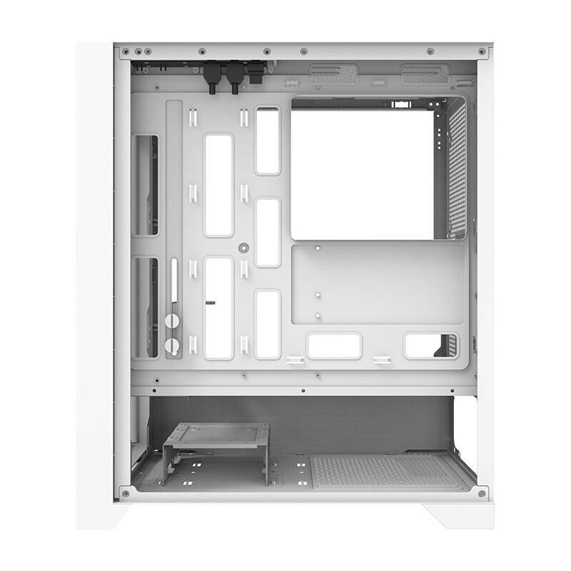 Darkflash DRX70 MESH computerkabinet (hvid) + 4 RGB-blæsere