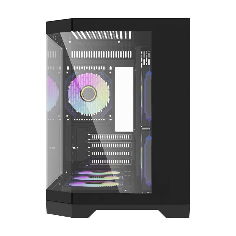 Darflash FT418 computerkabinet + 6 aRGB-blæsere (sort)