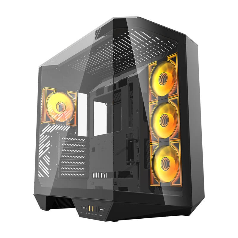 Darkflash DY470 computerkabinet (sort) + 4 blæsere
