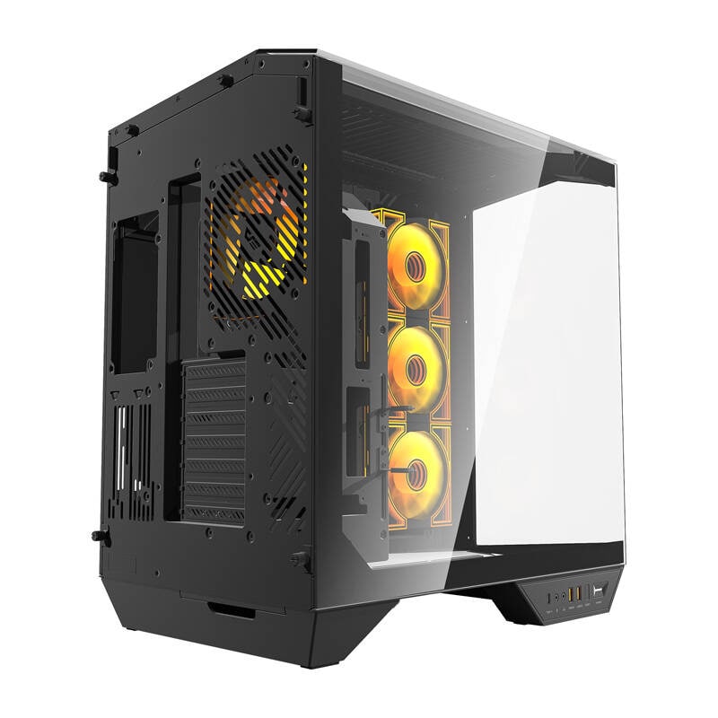 Darkflash DY470 computerkabinet (sort) + 4 blæsere