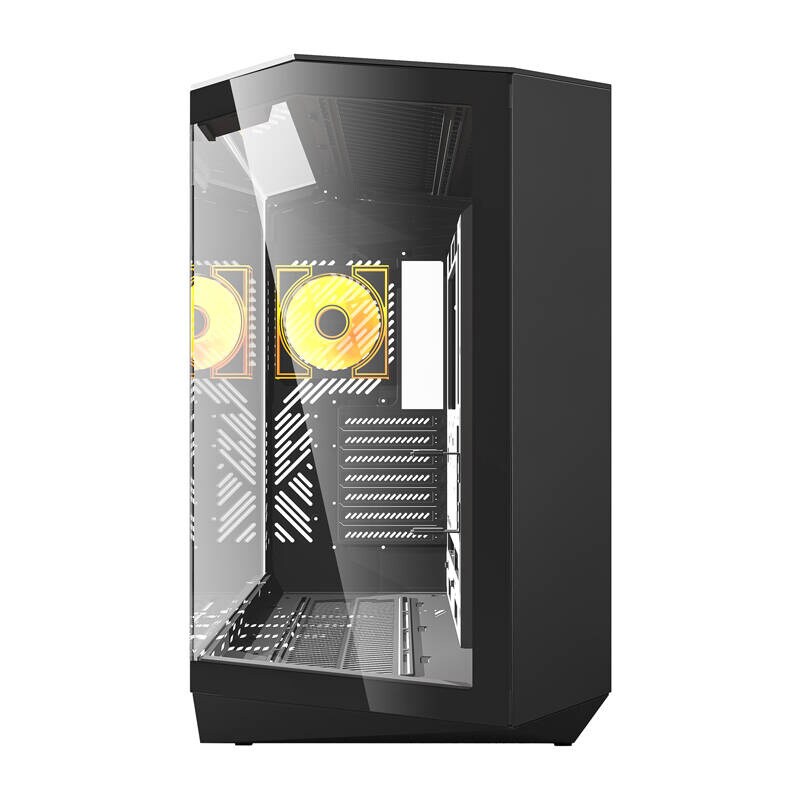 Darkflash DY470 computerkabinet (sort) + 4 blæsere