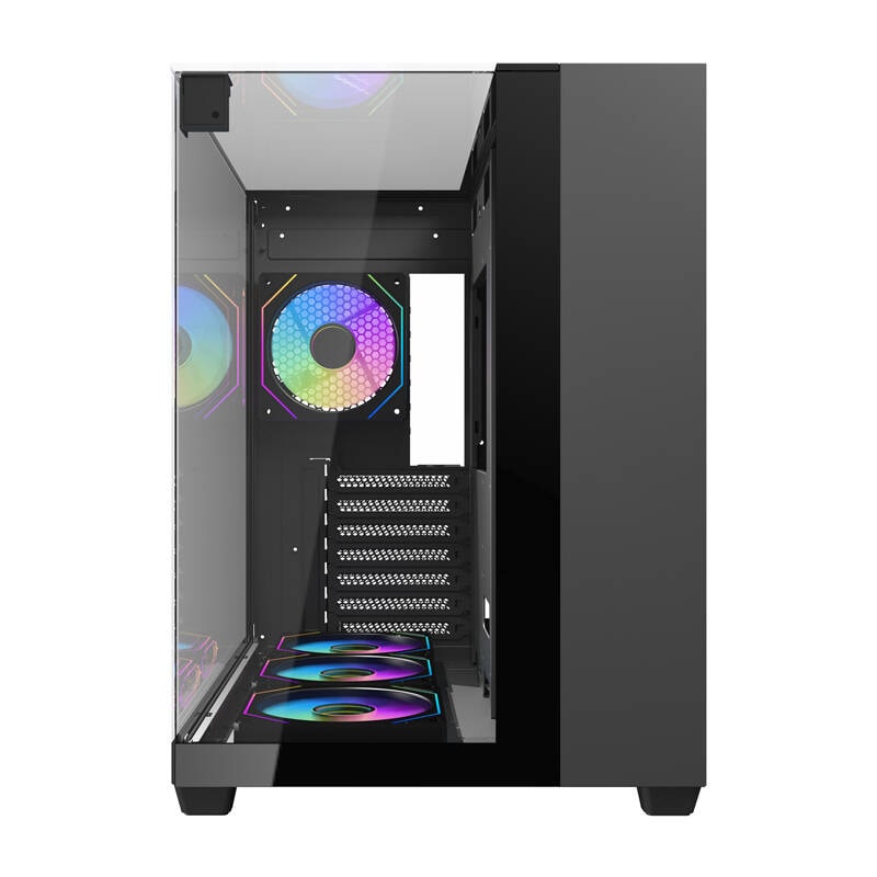 Darkflash TH285 computerkabinet (sort) + 4 blæsere