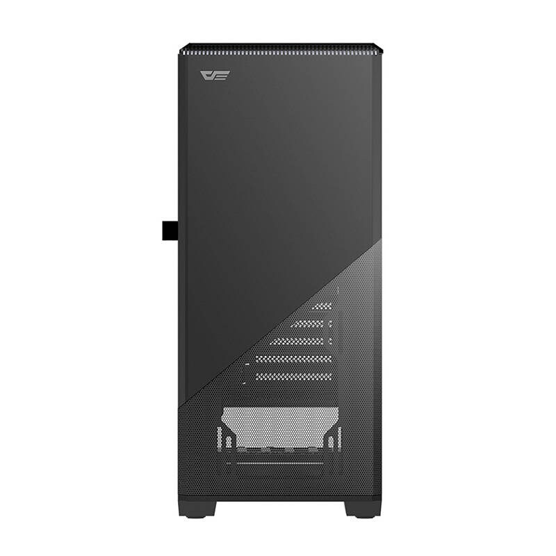 Darkflash DK151 LED-computerkabinet (sort) + 3 RGB-blæsere