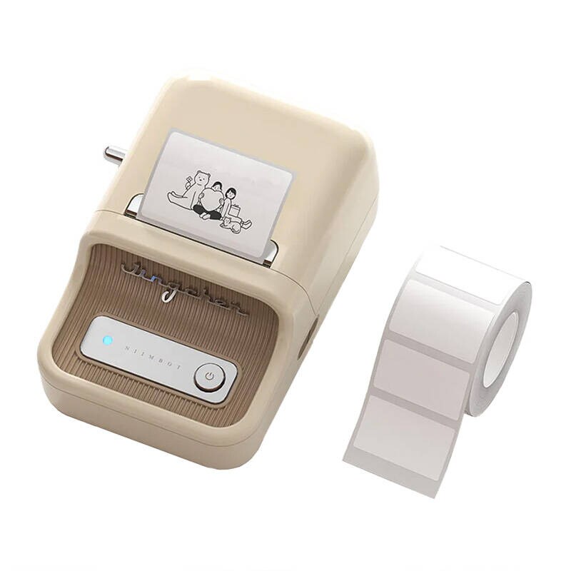 Bærbar labelprinter Niimbot B21 (creme)