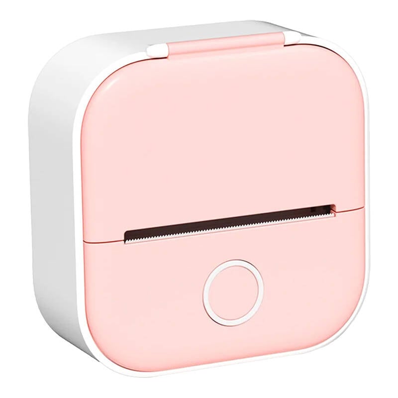 Phomemo T02 bærbar labelprinter med pink etui