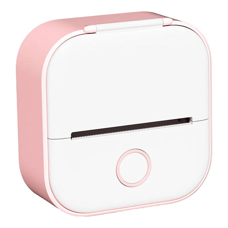 Phomemo T02 bærbar labelprinter pink og hvid