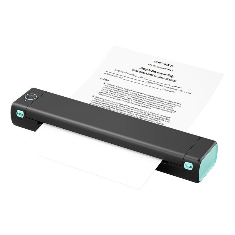 Bærbar A4-labelprinter Phomemo M08F (sort og grøn)