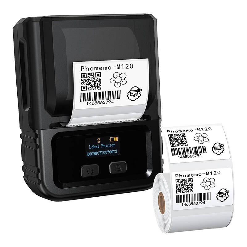 Phomemo M120 bærbar labelprinter (sort)
