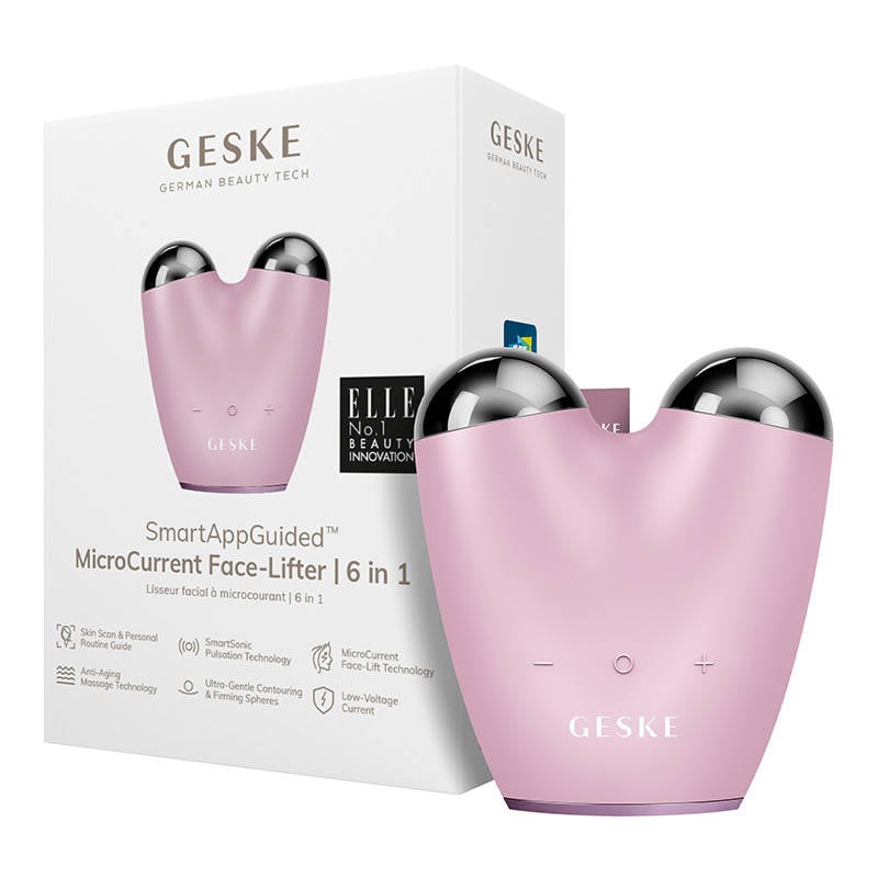 MicroCurrent Face-Lifter 6 i 1 Geske med APP (pink)