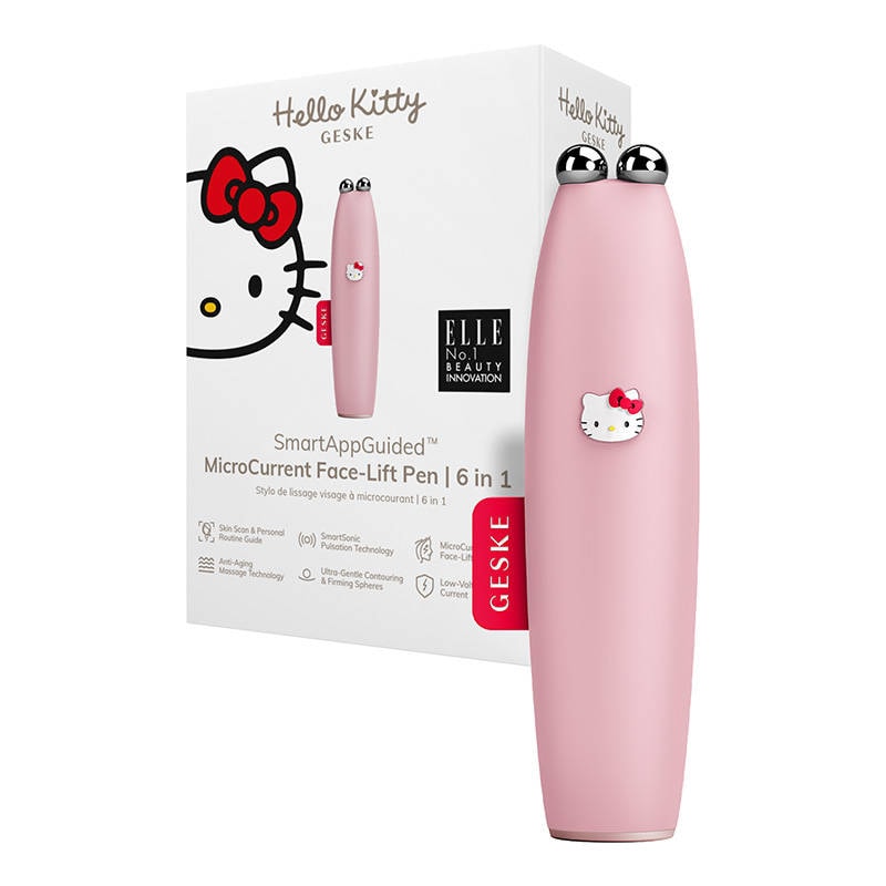 MicroCurrent Face-Lift Pen 6 i 1 Geske med APP (Hello Kitty pink)