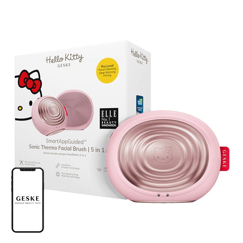 Sonic Thermo Facial Brush 5in1 Geske med APP (hello kitty pink)
