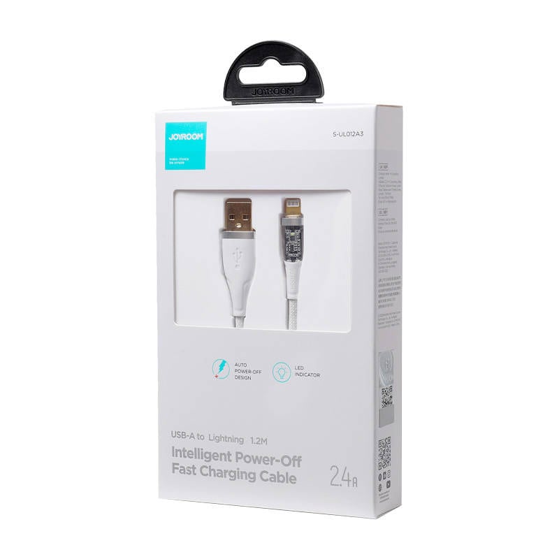Kabel til USB-A / Lightning / 2,4A / 1,2 m Joyroom S-UL012A3 (hvid)