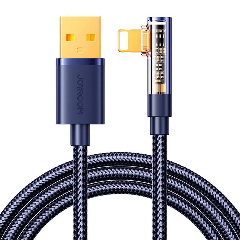 Vinkelkabel til USB-A / Lightning / 1,2 m Joyroom S-UL012A6 (blå)