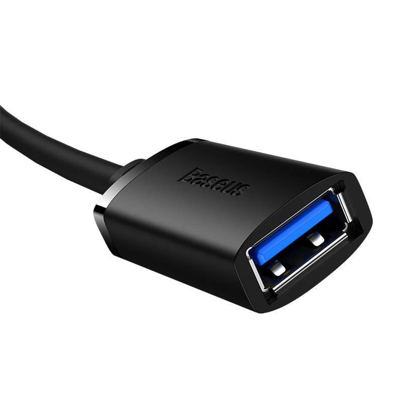 USB 3.0-forlængerkabel Baseus han til hun, AirJoy-serien, 1,5 m (sort)
