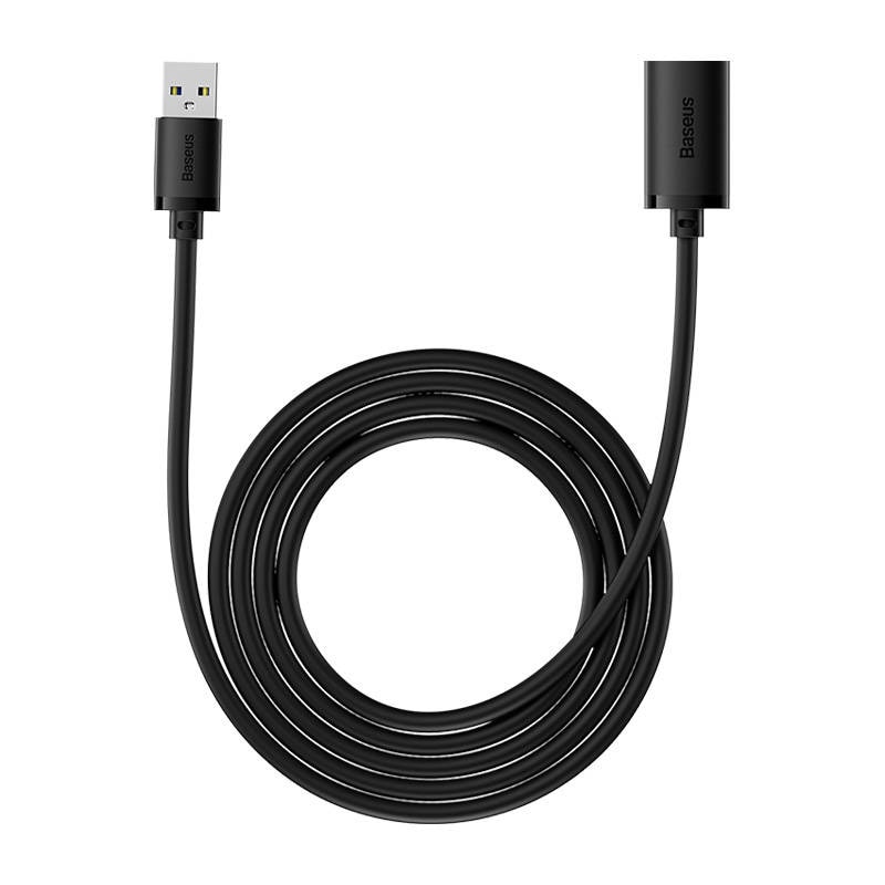 USB 3.0-forlængerkabel Baseus han til hun, AirJoy-serien, 2 m (sort)