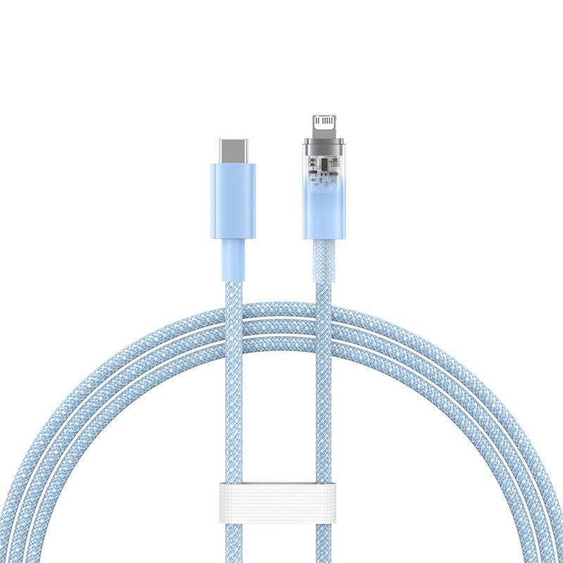 Hurtigopladningskabel Baseus USB-C til Lightning Explorer Series 1m, 20W (blå)