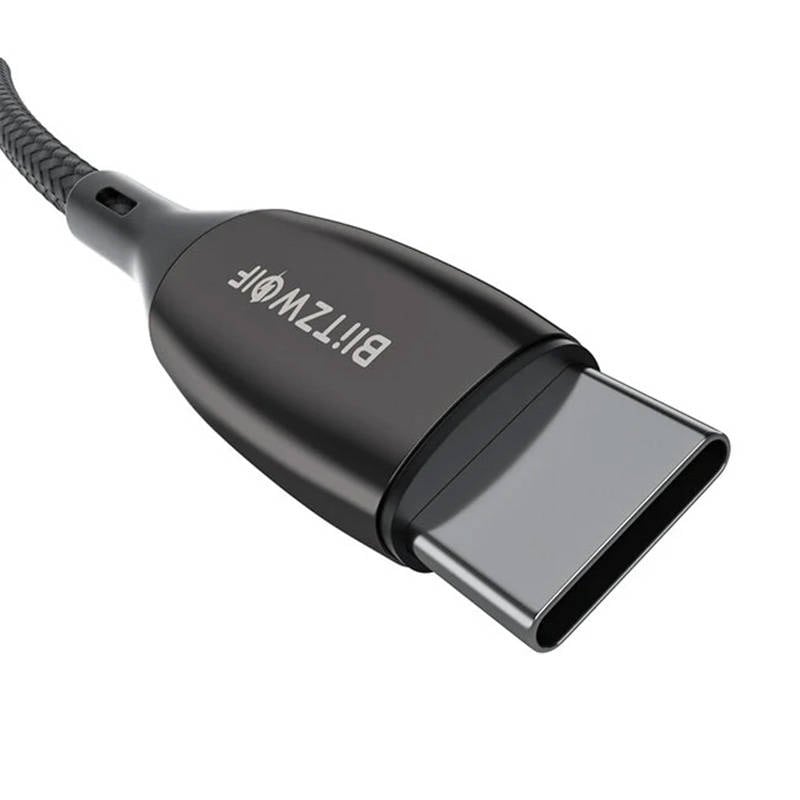 USB-C til USB-C-kabel BlitzWolf BW-TC23, med display, 100W, 1,8 m (sort)