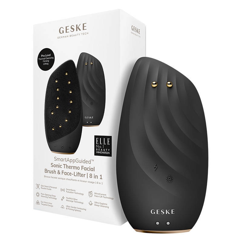 Sonic Thermo Facial Brush & Face-Lifter 8in1 Geske med APP (grå)