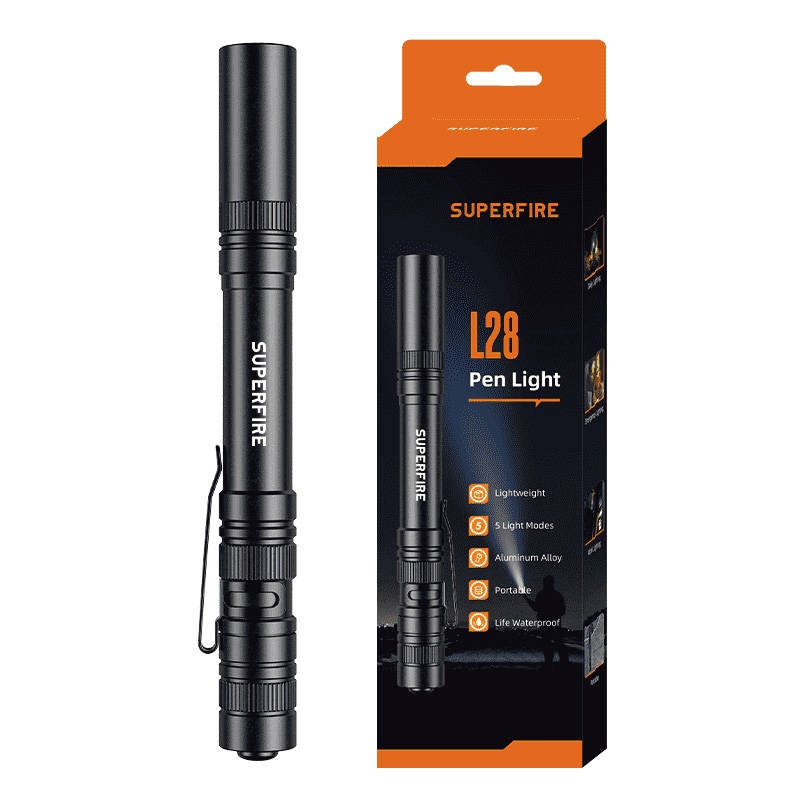 Superfire L28 lommelygte, 121 lm, 5W, 52 m, 5 tilstande