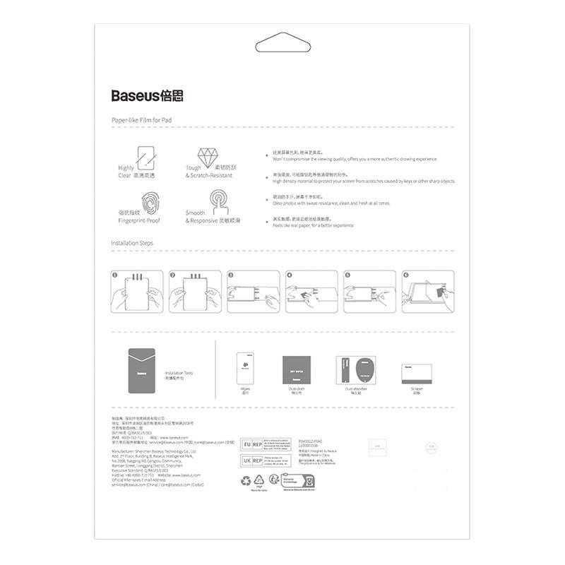 Baseus Paperfeel-film til Pad Pro (2018/2020/2021/2022) 12,9″, klar