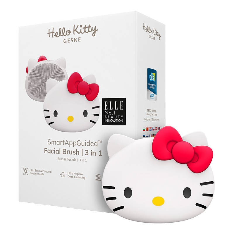 Ansigtsrensebørste 3in1 Geske med APP (Hello Kitty starlight)