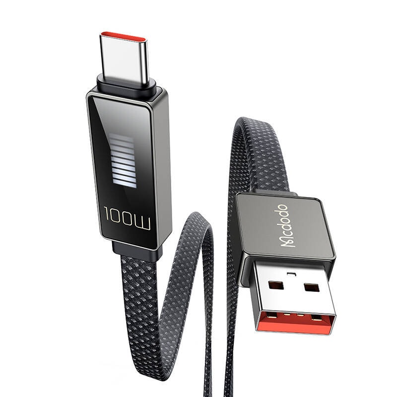 Kabel Mcdodo CA-4980 USB til USB-C med skærm 1,2 m (sort)