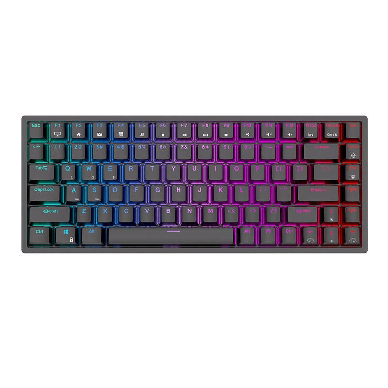 Royal Kludge RK84 RGB mekanisk tastatur, rød kontakt (sort) (QWERTY)