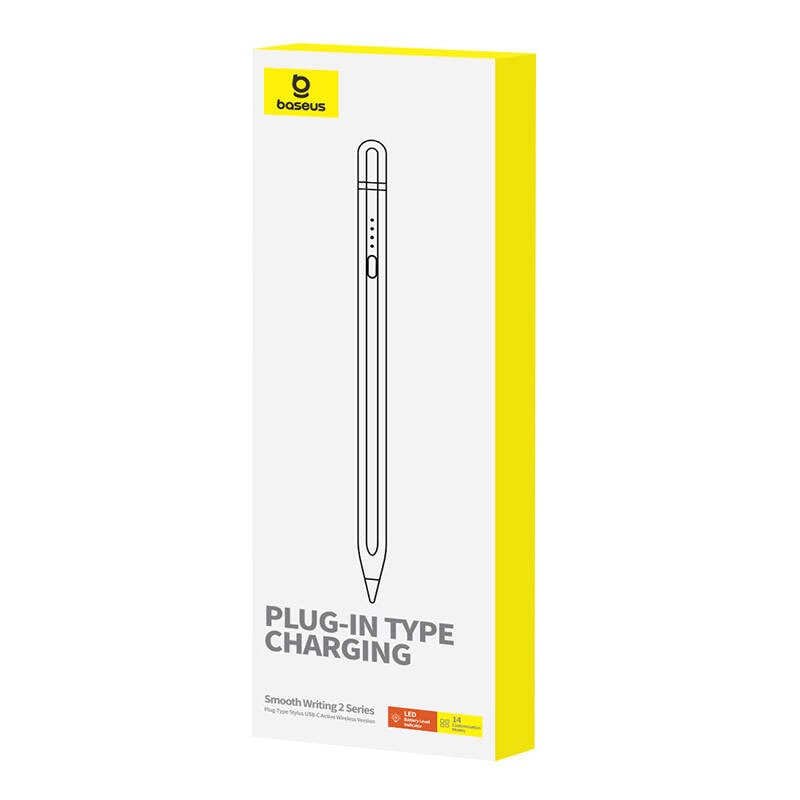 Aktiv stylus Baseus Smooth Writing Series med trådløs opladning, USB-C (hvid)