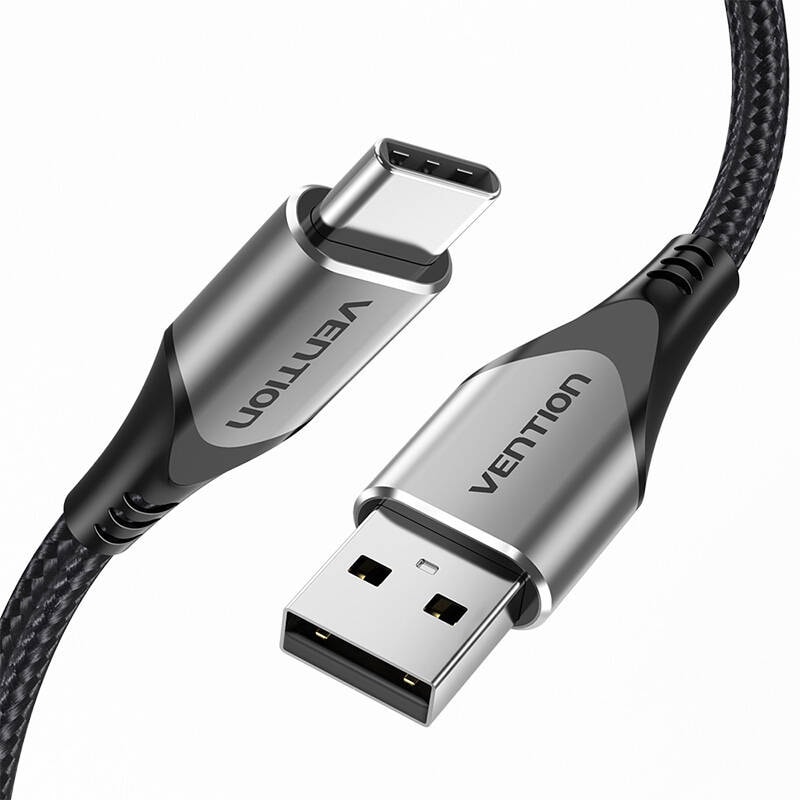 USB 2.0 A til USB-C 3A-kabel 0,5 m Vention CODHD grå