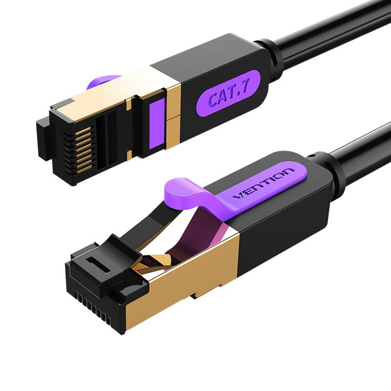 Netværkskabel CAT7 SFTP Vention ICDBJ RJ45 Ethernet 10Gbps 5m Sort