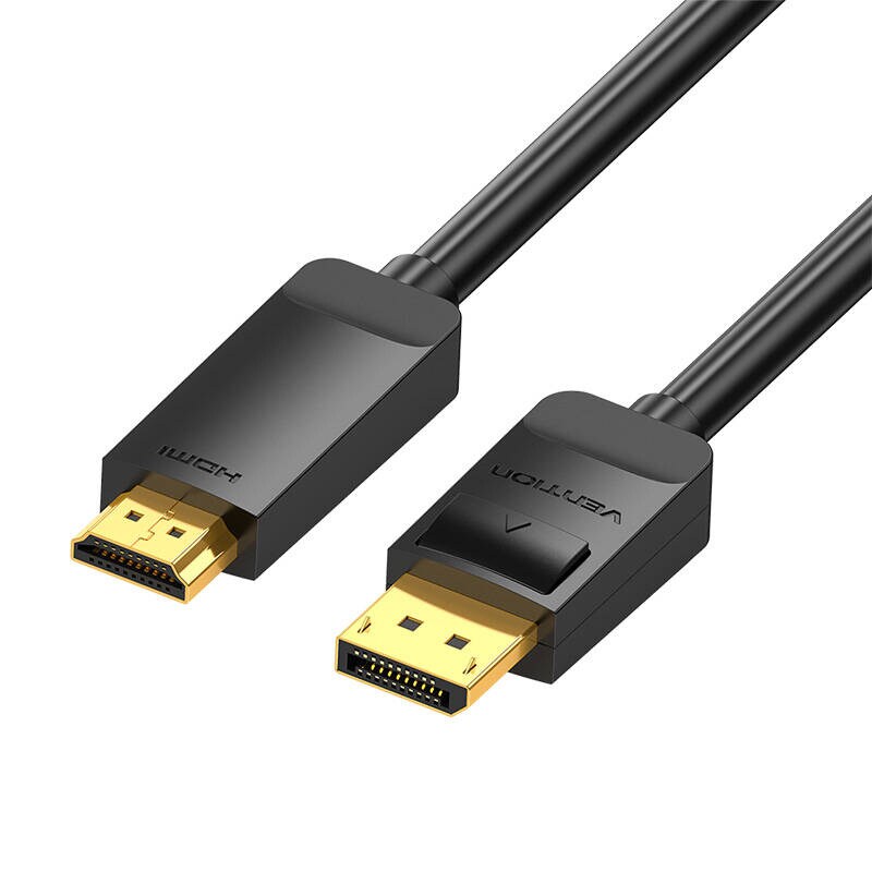 DisplayPort 1.2 til HDMI 1.4-kabel Vention HAGBH 2m, 4K 30Hz (Sort)